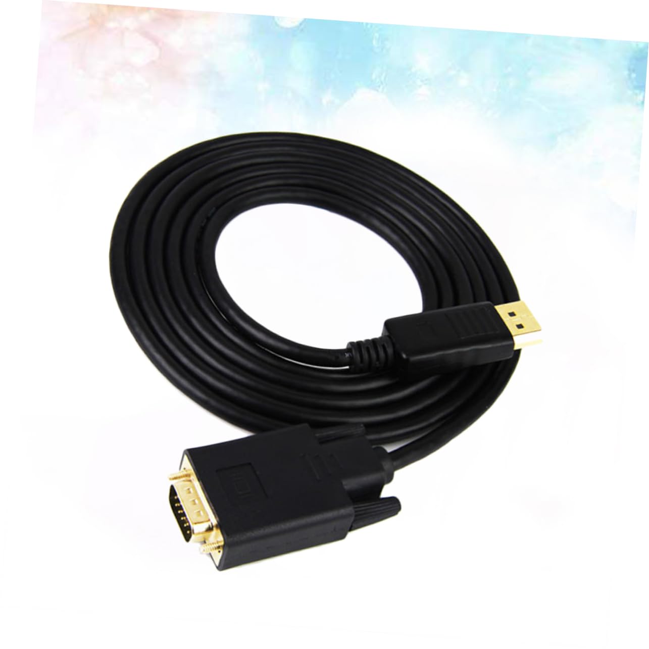 Add-onputer Peripherals- L Displayport Male to Vga Female Black Adapter Cable - 8 in. - 5 Pack of 8