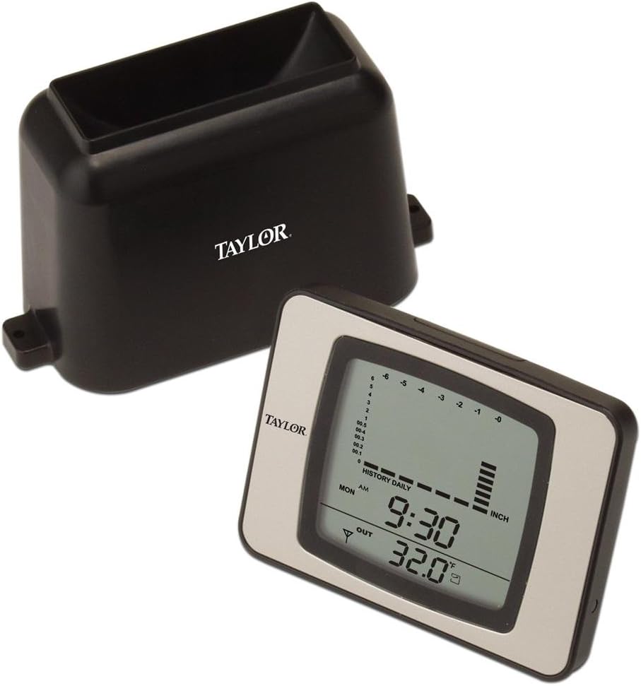 taylor Wireless Rain Gauge and Thermometer