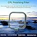 TELESIN CPL Lens Filter Camera Polarizing Filter for GoPro Hero 10 Hero 9 Black, Lens Protector Circular Polarizer for Go Pro 10 9 Accessories