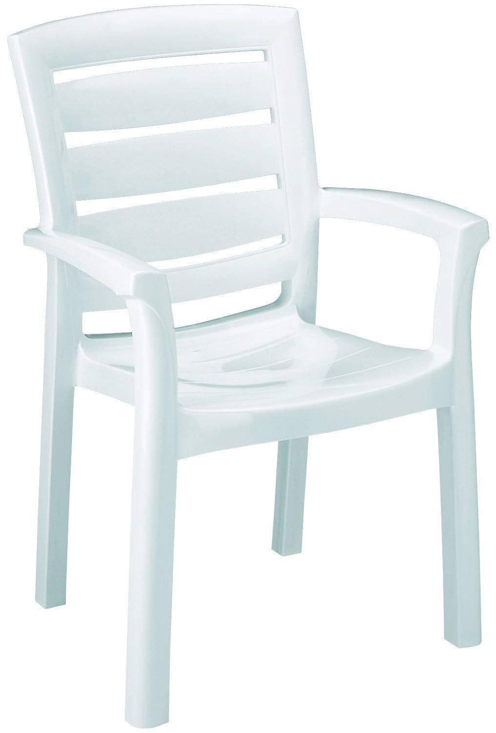 GRAND SOLEIL Grandsoleil Green Boheme Greenpol - Poltrona impilabile, 64 x 59 x 90 cm, colore: bianco, in polimero