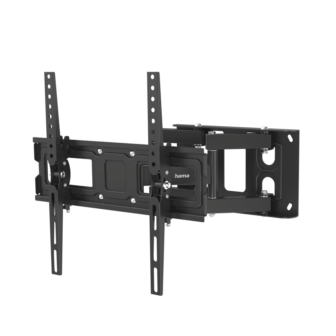 Hama TV Wandhalterung Schwenkbar & Neigbar 32–75 Zoll (81–191 cm) – Vollbeweglich, Ausziehbar, VESA 400x400 – Fernseher Wandhalterung mit Montagezubehör, Wasserwaage & Fischer Dübel