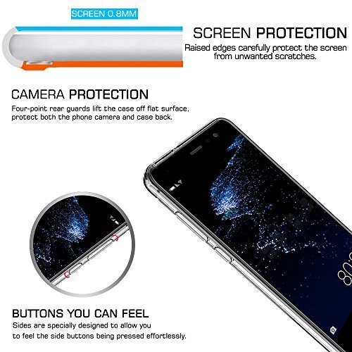 LeYi Custodia Huawei P10 Lite Glitter Cover con HD...