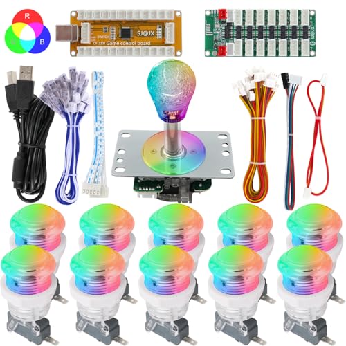 Boutons LED RVB et joystick Sanwa : kit encodeur USB arcade Plug & Play PC Switch