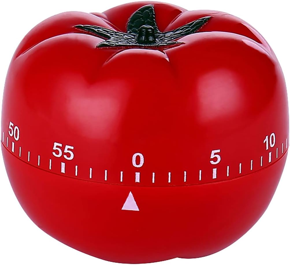 Cute Tomato Shape Mechanical Timer Wind-Up 60 Minutes Manual Rotating Countdown Timers for Oven,Cooking,Restroom,Classroom,Exercise, Bathroom,etc...