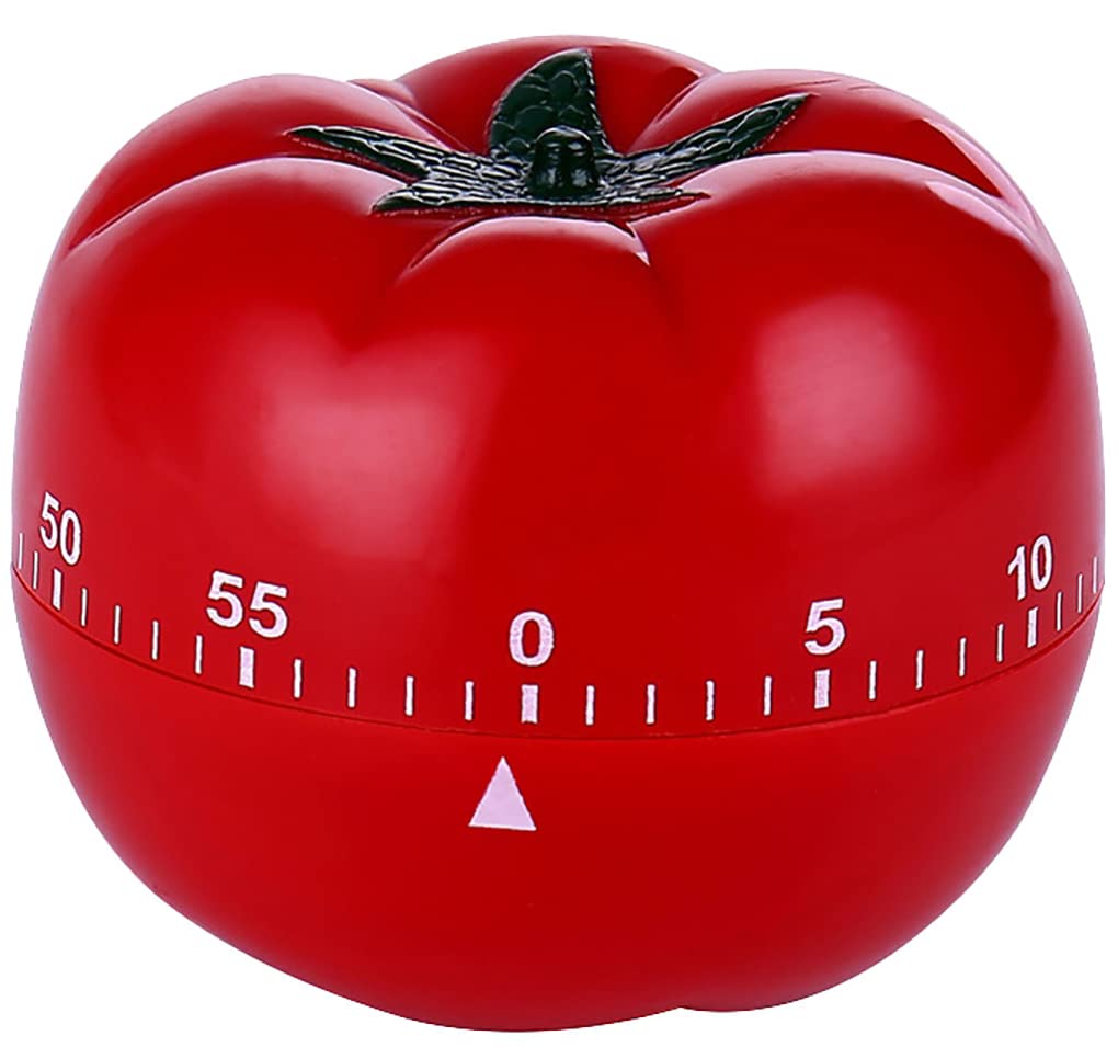 Cute Tomato Shape Mechanical Timer Wind-Up 60 Minutes Manual Rotating Countdown Timers for Oven,Cooking,Restroom,Classroom,Exercise, Bathroom,etc...