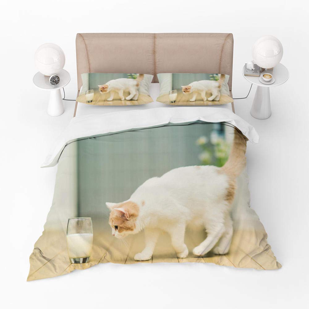 Housse de couette lit simple anti-tache en microfibre pour un entretien facile