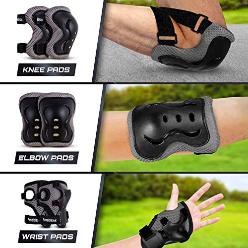 image for Knee Pads for Kids – POMELOLEAVE Knee and Elbow Pads for Kids and Te