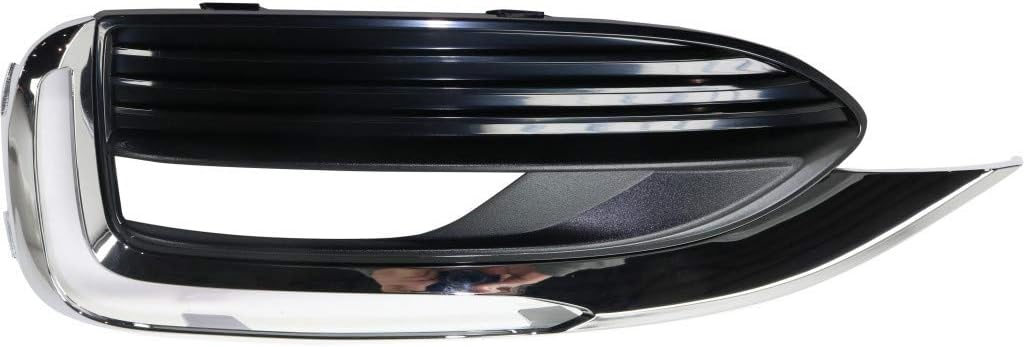 For Buick Enclave 2018 2019 2020 2021 Fog Light Bezel Passenger Side | Front | ABS Plastic | Textured Black | With Chrome Molding | Replacement For GM1039223 | 84238815