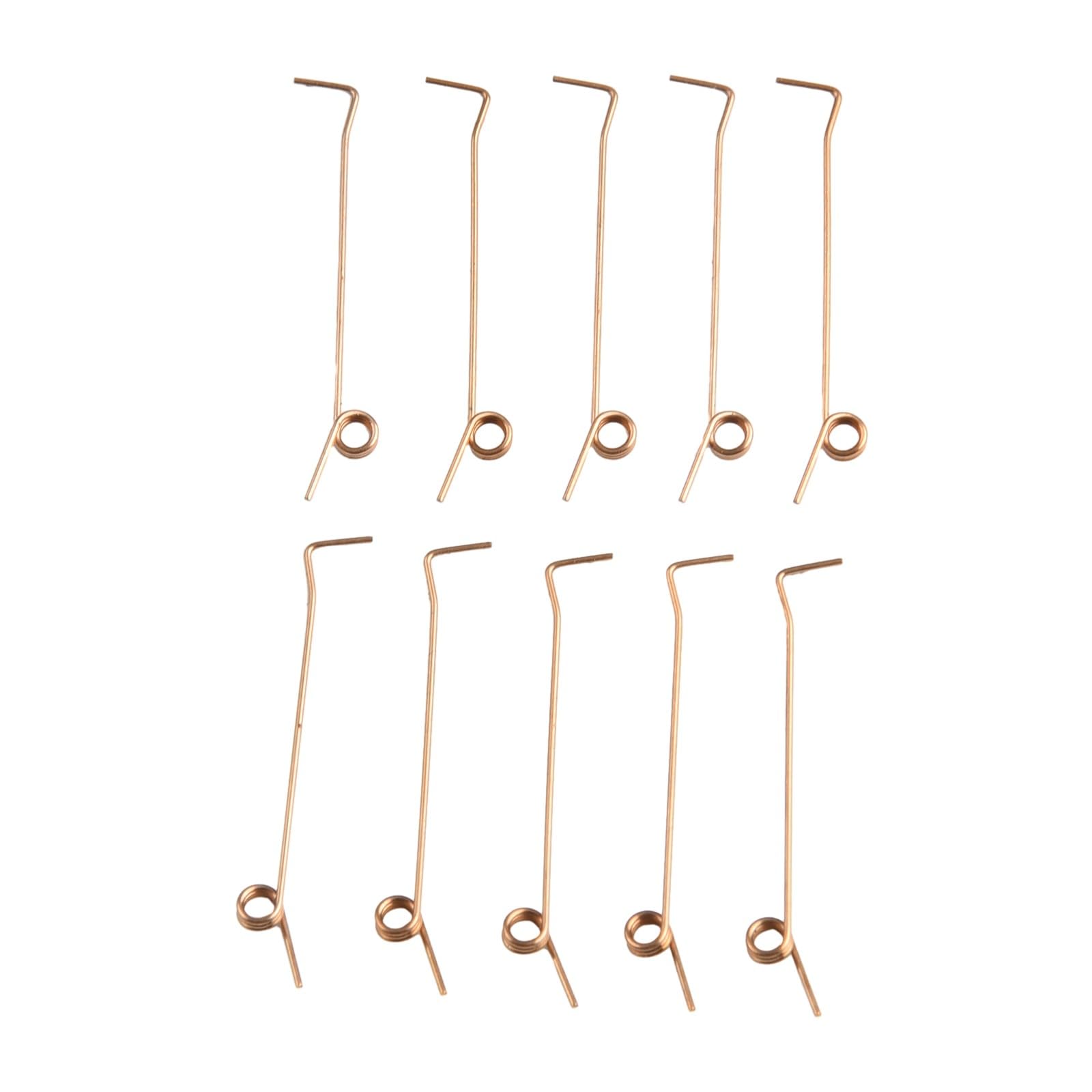 Lot de 90 ressorts de marteau en fil de cuivre pour pièces de rechange pour piano droit, doré, environ 25 x 6 mm