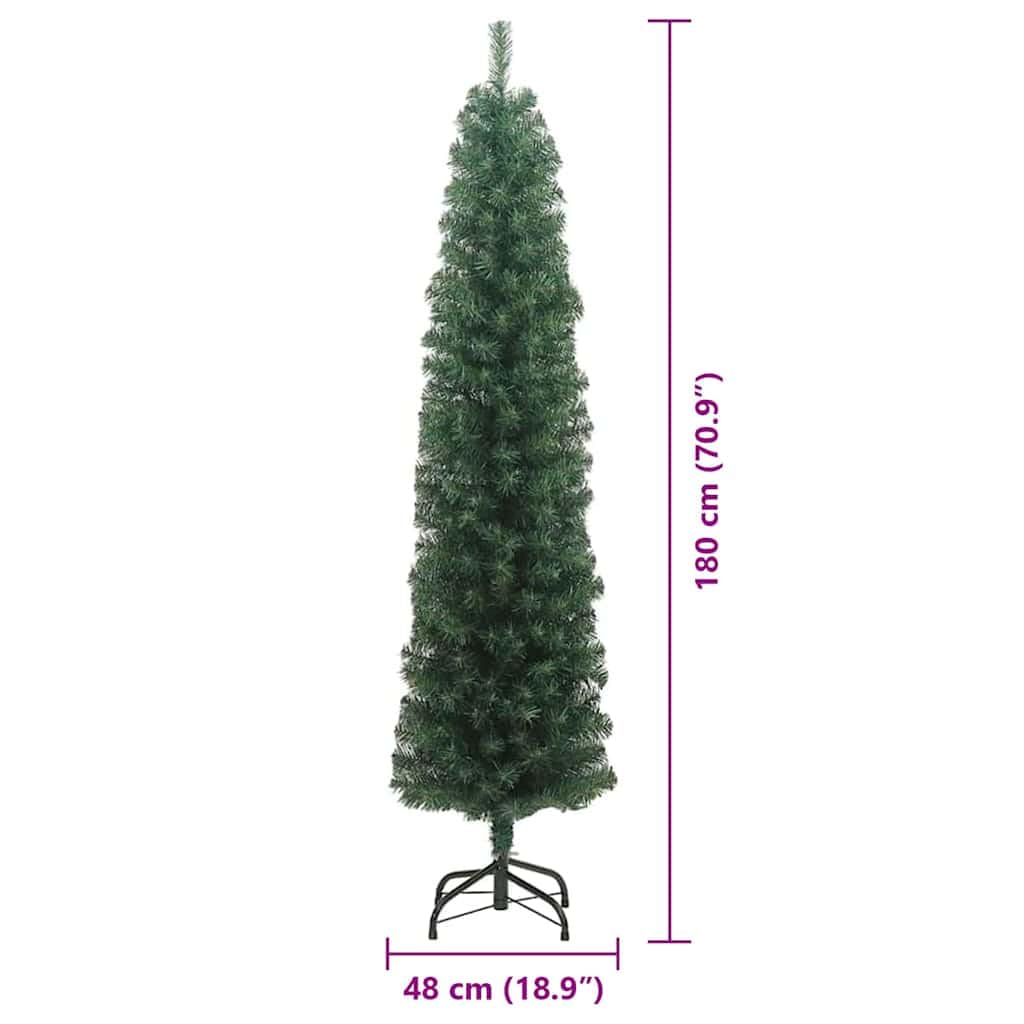 Generisch Sztuczna choinka z oświetleniem, energooszczędna i odporna na warunki atmosferyczne, idealna do salonu, biura i ogrodu (zielona, 180 cm, z 300 diodami LED)