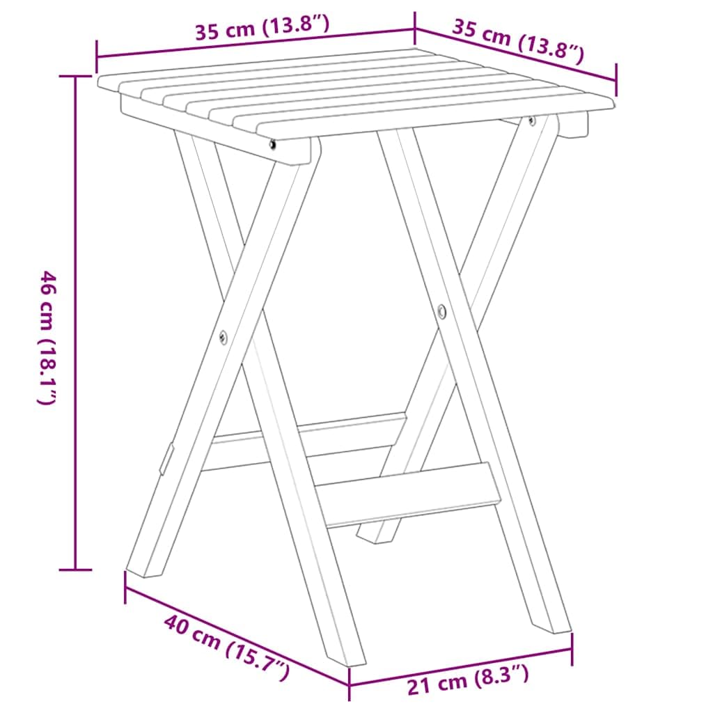 Tavolino pieghevole in legno massiccio di pioppo, bianco, per giardino, terrazza, balcone e interni, resistente alle intemperie, salvaspazio, stabile, facile da pulire, versatile, ideale per