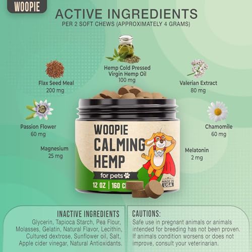Calming Hemp Treats – for Dogs and Puppy Essentials for restful Sleep aid, Relief Stress for Attacks of Aggression pet – with melatonin, Easy Chews Toys, Made in USA Calming Hemp Treats – for Dogs and Puppy Essentials for restful Sleep aid, Relief Stress for Attacks of Aggression pet – with melatonin, Easy Chews Toys, Made in USA