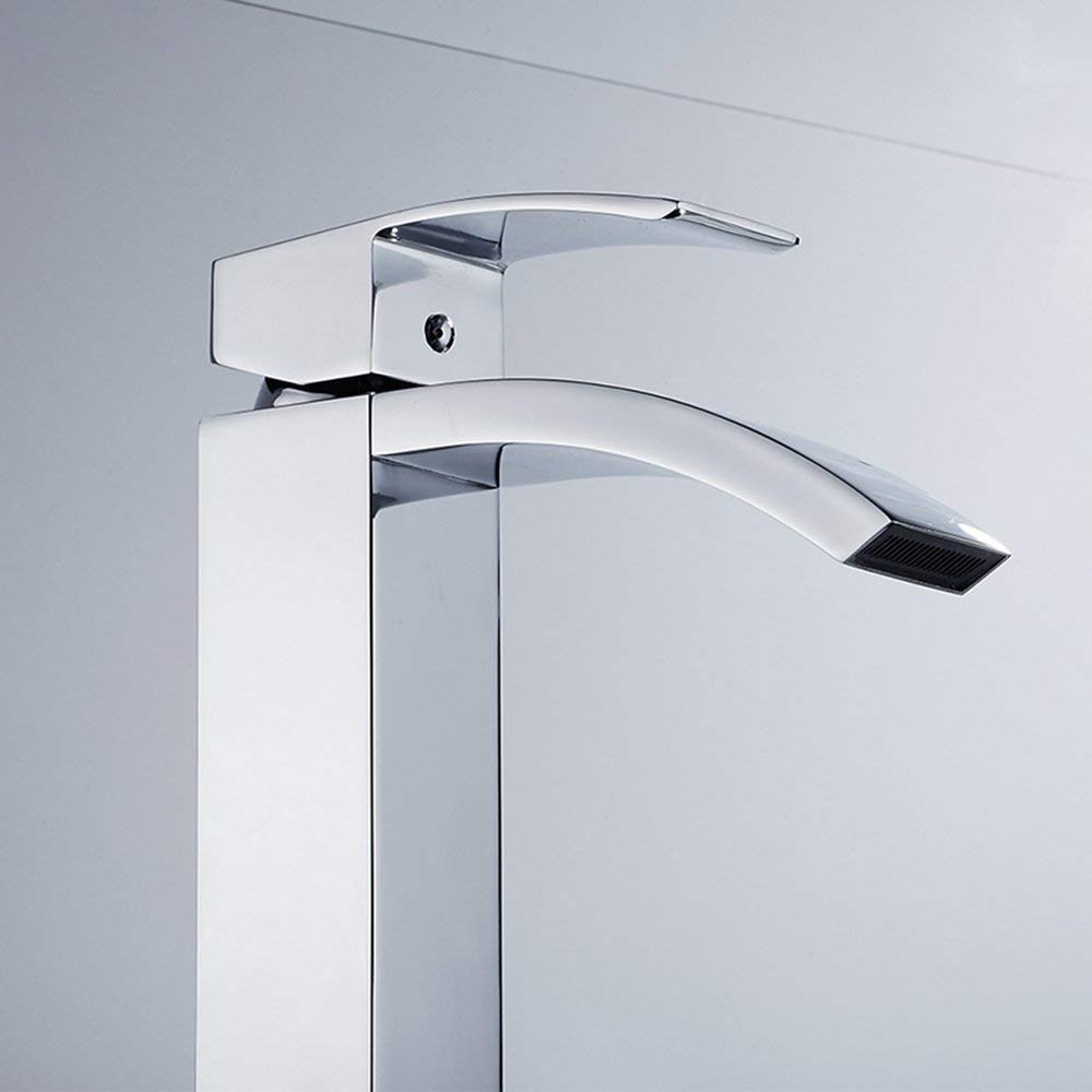 Grifos moderna cascada para evitar salpicaduras en lavabo alto monobloc 8