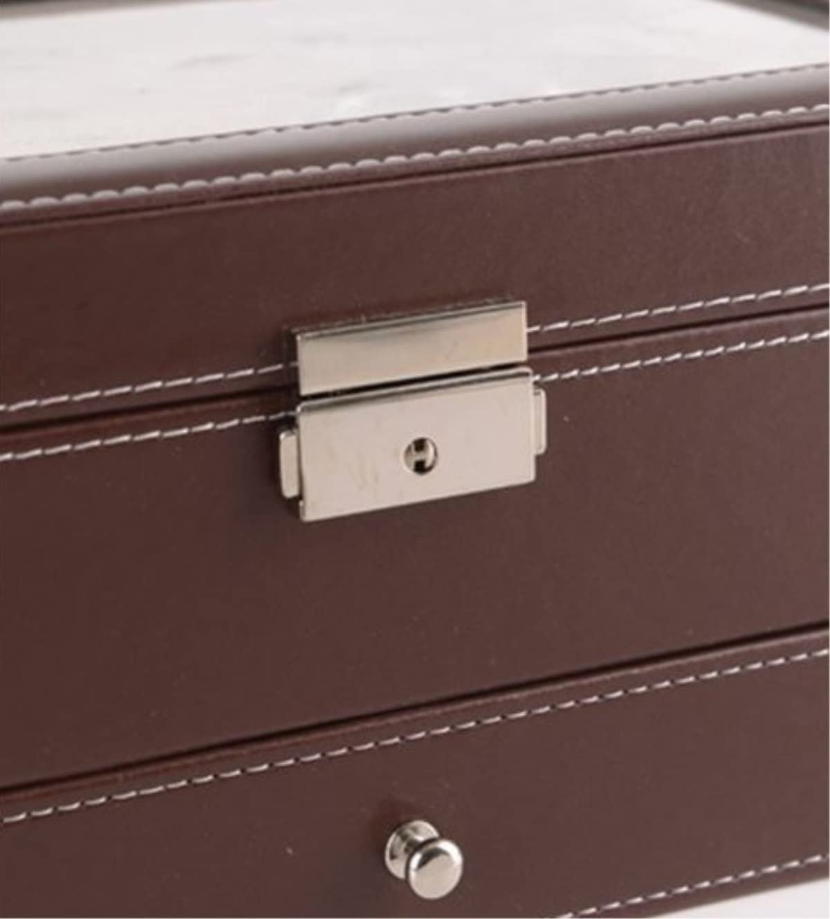 Uhrenetui, Uhren-Organizer, Display, 12 Fächer, Uhrenbox, doppellagiger Schmuckhalter aus PU-Leder, Aufbewahrungskoffer mit Schublade, Uhrenbox