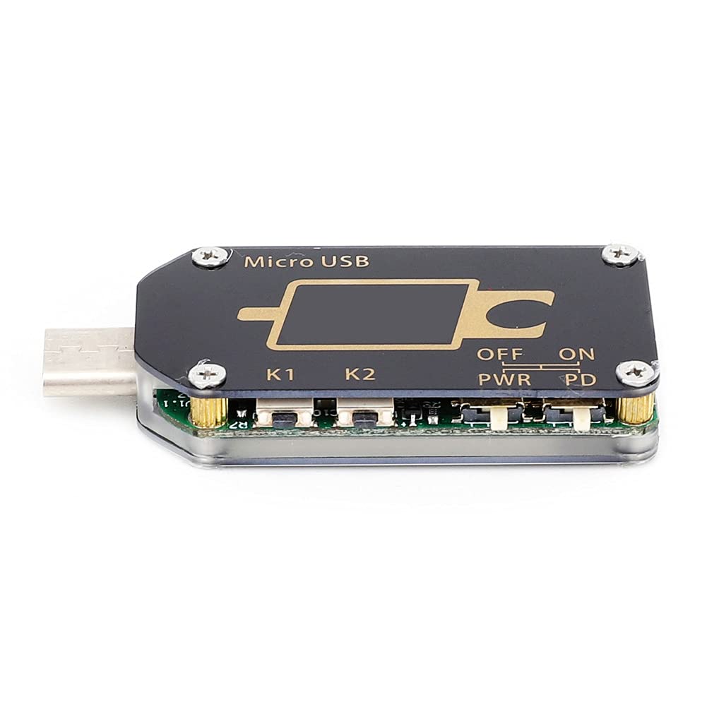 USB-Tester, digitales LCD-Display, Spannung, Strom, Leistungsmesser, Multimeter mit Bluetooth für mobile Geräte, Ladeüberwachung, ABS-Material, 49 x 22 x 8 mm