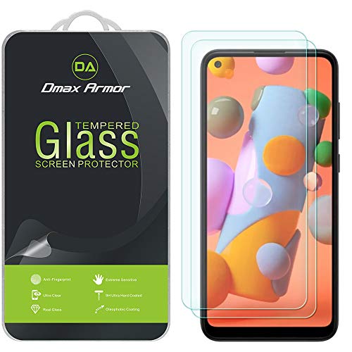 (2 Pack) Dmax Armor for Samsung Galaxy A11 Tempered Glass Screen Protector