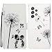 Produktbild Tveinan Hülle für Samsung Galaxy A52 5G 4G / A52S 5G Leder Handyhülle, PU Stoßfest LederHülle für Samsung A52 5G 4G / A52S 5G Flip Case Motiv Klapphülle, Schutzhülle 360 Grad Tasche - Löwenzahn