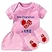 culbutomind Baby Zwillinge Body Boxhandschuhe Baby Outfit Lustig Baby Strampler Baby Mädchen Kleidung Set Gr. 56, Pink Champion is One Boxset