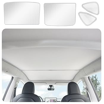 Tesla ガラスルーフサンシェード　2017-2023モデル Amazon | KUNIO テスラ モデル3専用 ガラスルーフ用サンシェード