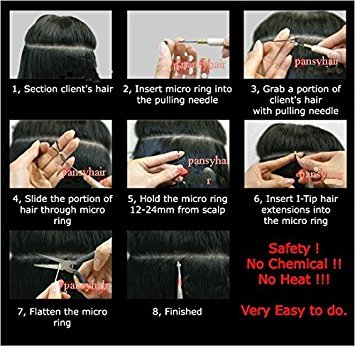 100s 16'' 18'' 20'' 22'' 24'' 26'' Loops Micro Rings Beads Tipped Remy Human Hair Extensions Straight 10 Colors in Women Beauty Style (22inch 0.5g/s 100s each pake, 04 medium brown)