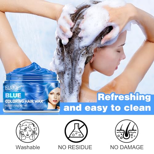 Cera para Cabello Color Temporal Azul 120g miniatura 7