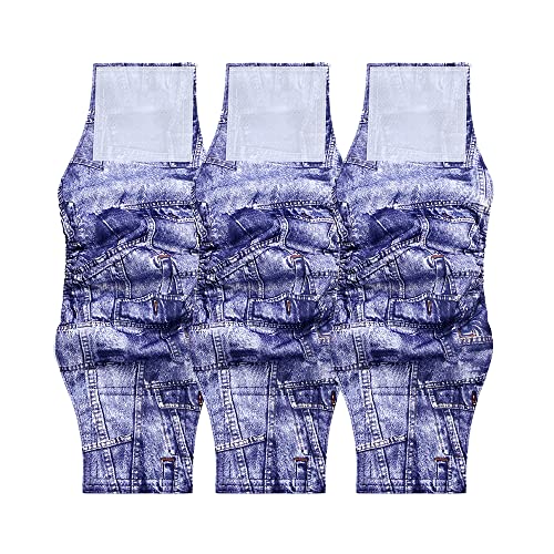 Hisprout Pañales masculinos para perros reutilizables lavables duraderos absorbentes tela perrito pañales pantalones (DDMXL05)