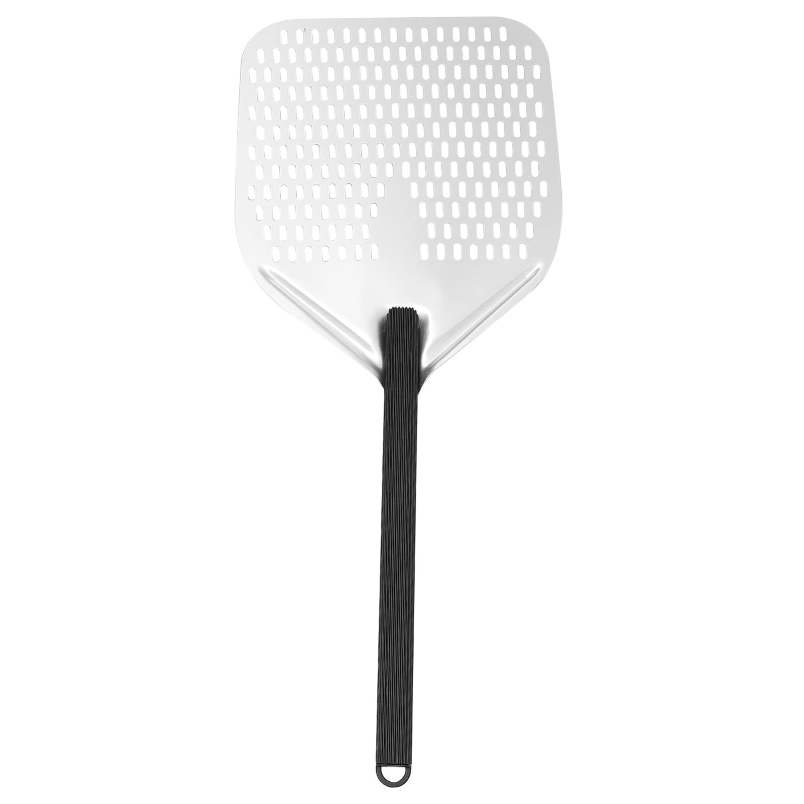 ABOOFAN 1Pc Perforated Pizza Transfer Spatula Square Pizza Peel with Long Handle for Effortless Pizza Movement for Pizza Oven and Baking
