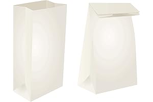 Perfect Stix 4lb Kraft White Paper Bags: Luminary Bags