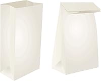 Vista 1 de Perfect Stix Bolsas de papel blanco kraft de 4 libras, paquete de 125 unidades (bolsa blanca de kraft 4-125)