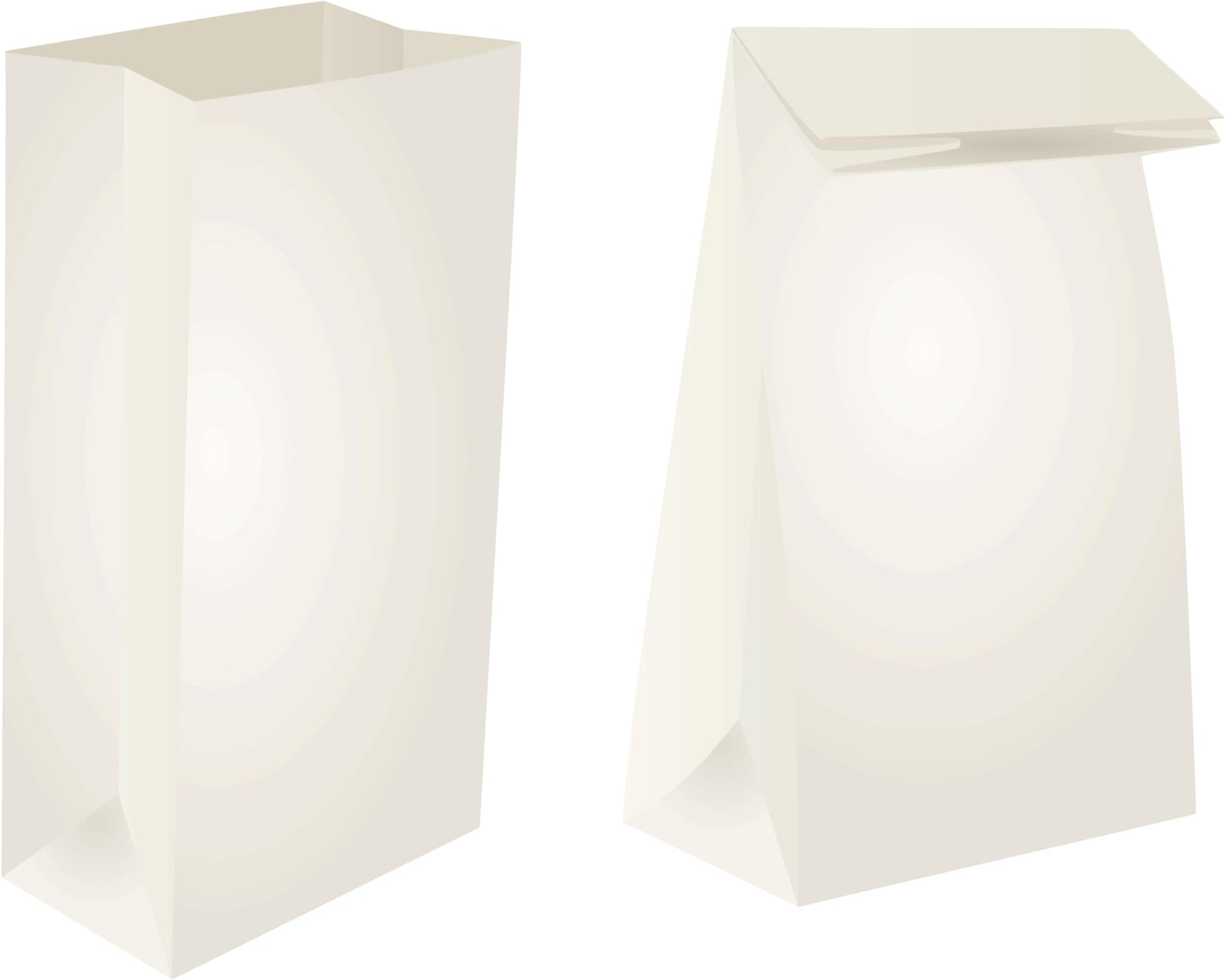 Perfect Stix 4lb Kraft White Paper Bags - Pack of 125ct (Kraft White Bag 4-125)