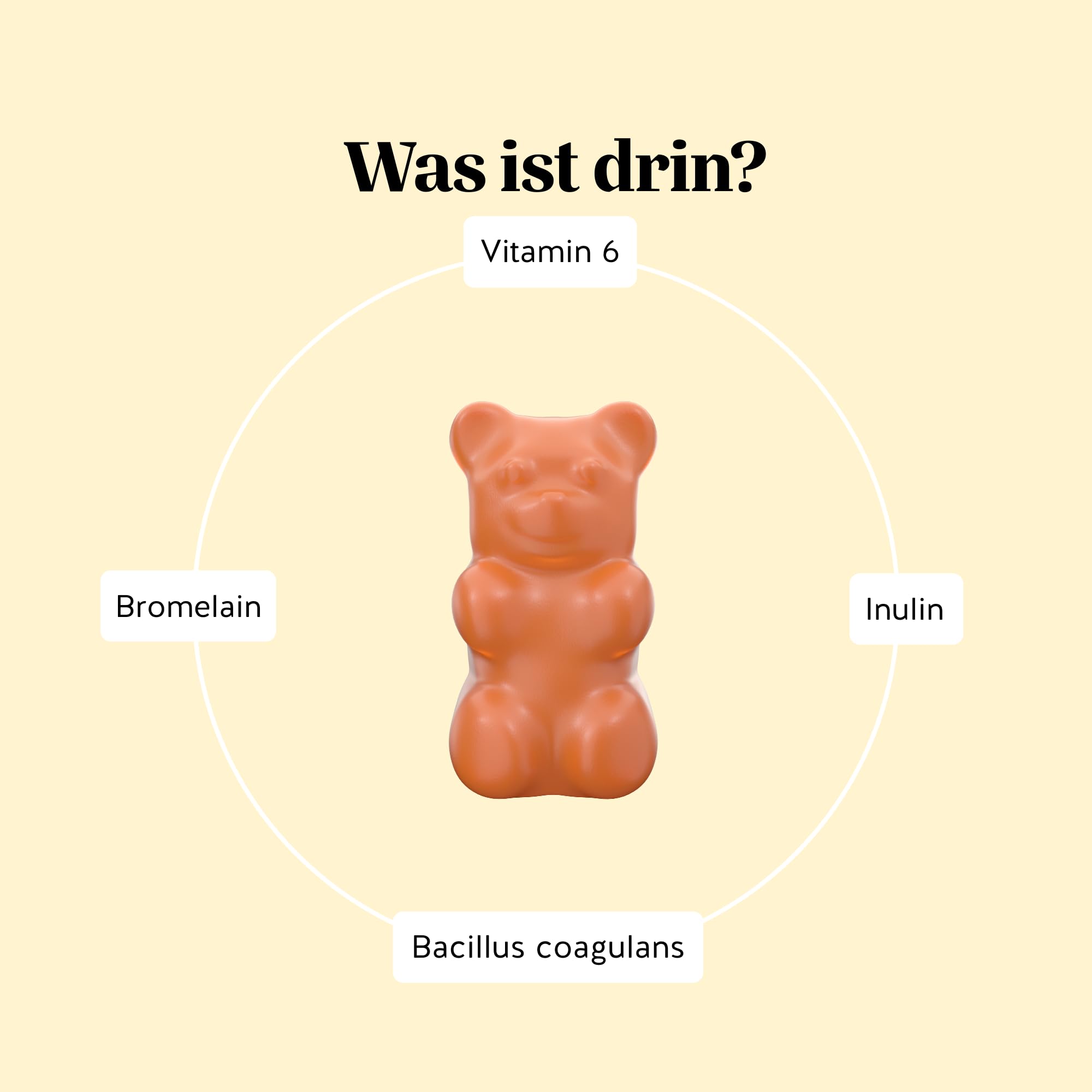 Bears with Benefits - Gummibärchen Bromelain - Probiotika - 90 Stück | Rest & Digest Gut Flow - Probiotika e Bromelain, Inulin,Vitmain B6 - Vorrat für 3 Monate - Ohne Zuckerzusatz, Vegan