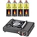KROWN - Cocina Portatil de Gas Butano 227g, 4 Cartuchos K-250 de Gas Incluidos para Camping, Bombonas K-250