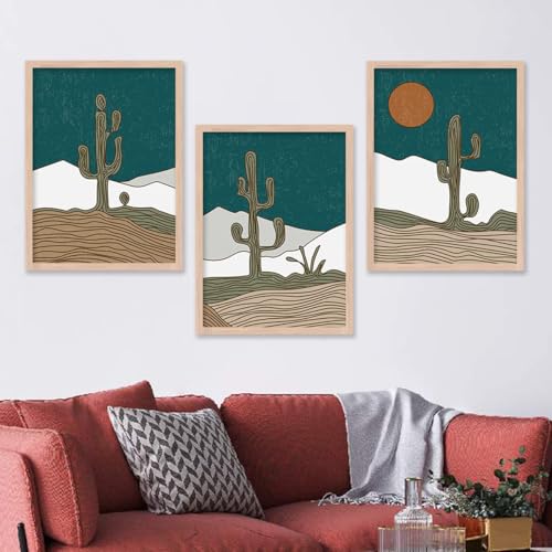 Image of kotart Modern Framed Painting for Wall Decoration - Living Room, Bedroom Art - Big Size Decor (Multi, Framed) Set of 3 (Art 3, 13x17 inch)