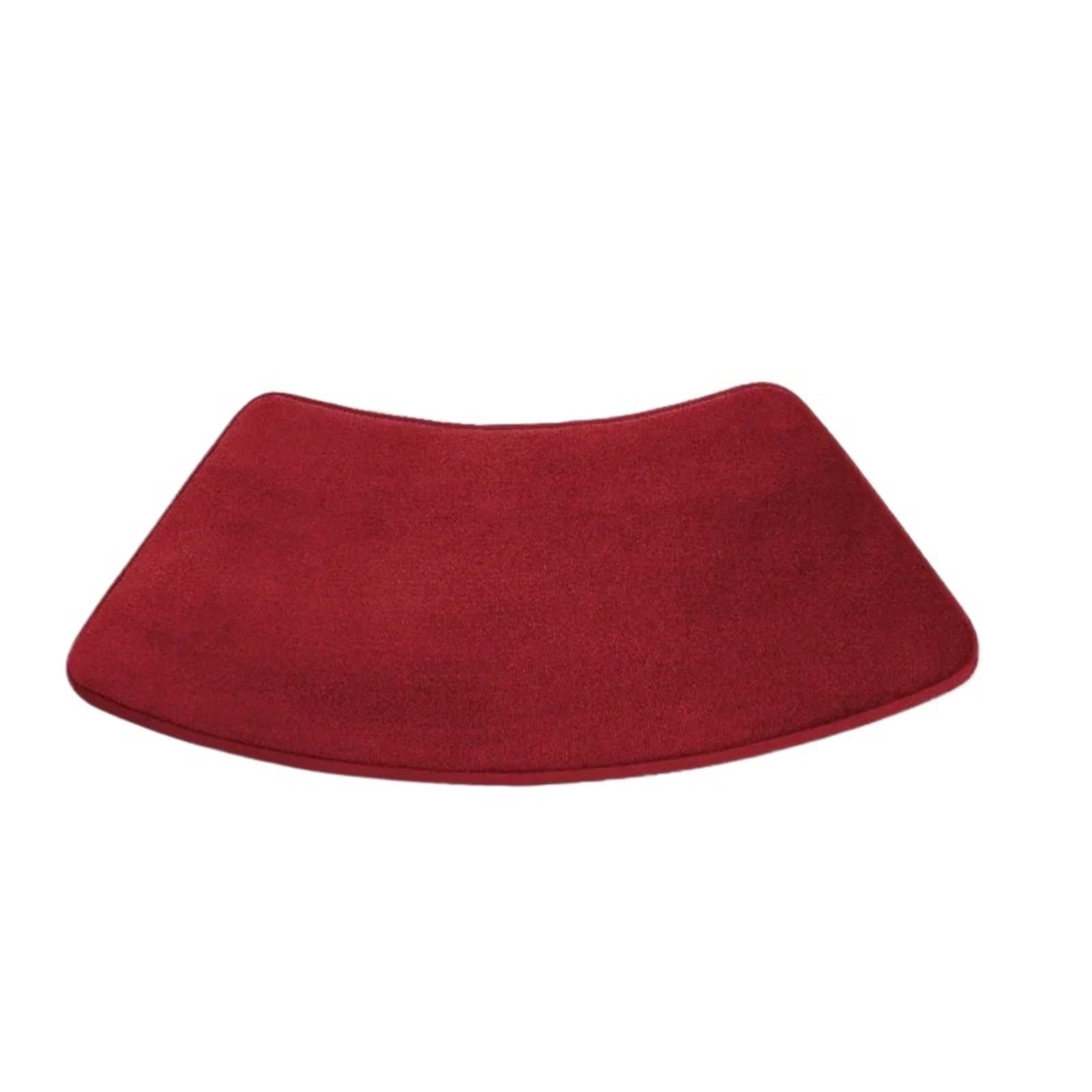 Curved Shower Mat 1PC Bathroom Floor Mat Carpet Curved Scalloped Non-slip Area Rug Absorbent Mats Toilet Shower Bath Kitchen(Red,45x100cm 1PC)
