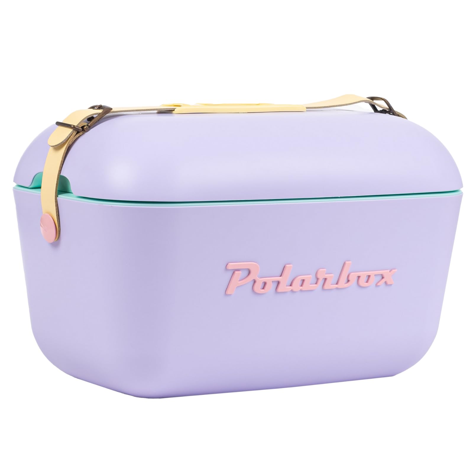 PolarboxRetro Beach Cooler Vintage Picnic Lunch Box Bag Portable Cooler Travel Camping Hiking 90s Style Ice Chest Extra Large Lightweight for Cans Beers & Seltzer Drinks 20L (Lilac)