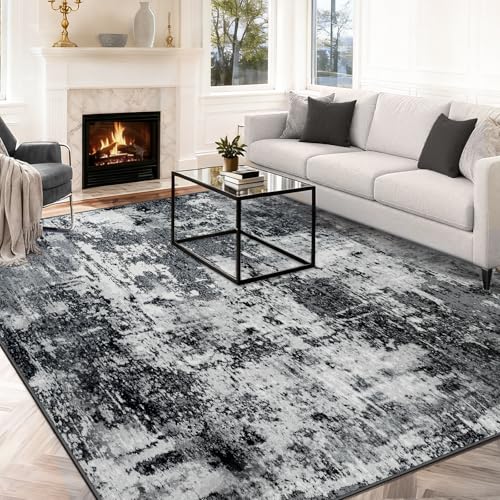 INOVADAY Waschbarer Teppich Wohnzimmer Moderne Abstrakt Teppich Schlafzimmer mit Weichem Kurzflor rutschfest Minimalistische Teppiche für Lounge Esszimmer