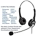 immagine 3Callez Cuffie 2,5 mm Dual con Microfono a Cancellazione del Rumore, Controllo del Volume, Auricolare per Telefono Fisso Cordless Gigaset C430A C530A Panasonic Cisco SPA 303 Polycom Grandstream (C402D)