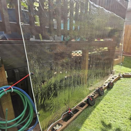 Lona impermeable exterior transparente de PVC 0.35mm con ojales metálicos 8