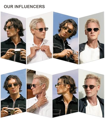 SOJOS Trendy Polarized Hexagon Sunglasses for Women Men, UV400 Retro Rectangle Shades SJ12384