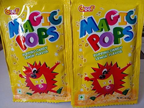 Image of jai jinendra Magic Pop Powder 5G X 40 = 200Gm(Pack Of 40Piece)(Lemon)
