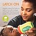 Boon Nursh Reusable Silicone Pouch Baby Bottles - Medium Flow Nipple - Silicone Baby Bottle Pouch and Nipple - Baby Feeding Essentials - Color Block - 3-6 Months - 3 Count - 8 Ounce