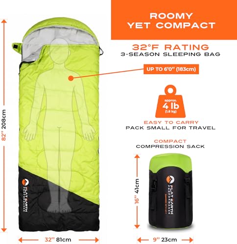 Bolsa de Dormir para Mochilero Expeditiva para Adultos, 32°F, con Saco de Compresión miniatura 3