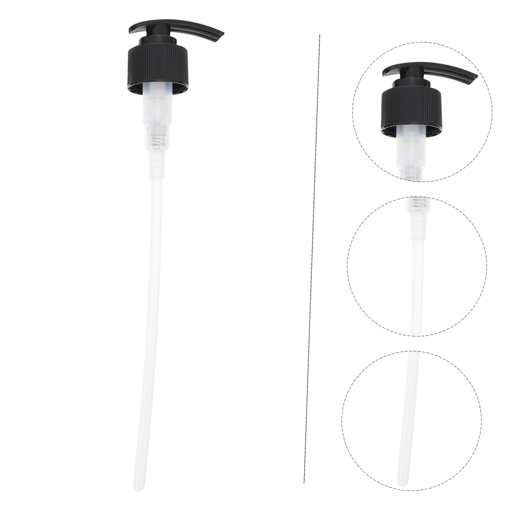 HEALEEP 4Pcs Black Plastic Press Pump Heads for Liquid Soap and Lotion Dispenser Replacement and for Home and Kitchen Use