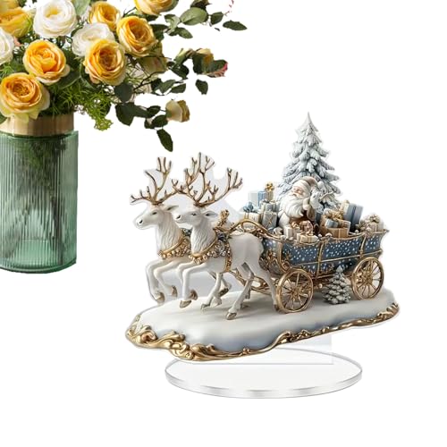 Yaztauho Acryl - Weihnachts Schlitten Acryl Figur...