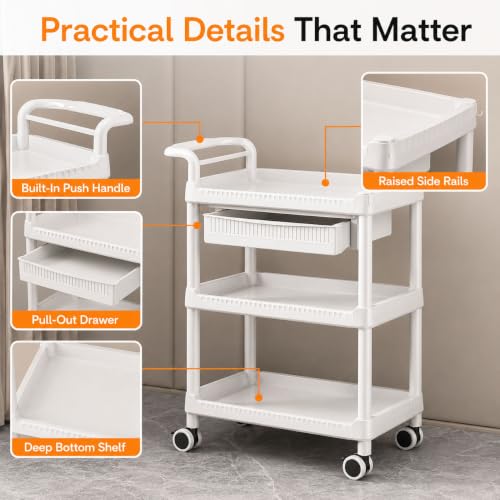 Carrito auxiliar de estética de 82 cm de alto para solucionar la falta de espacio en peluquerías 7