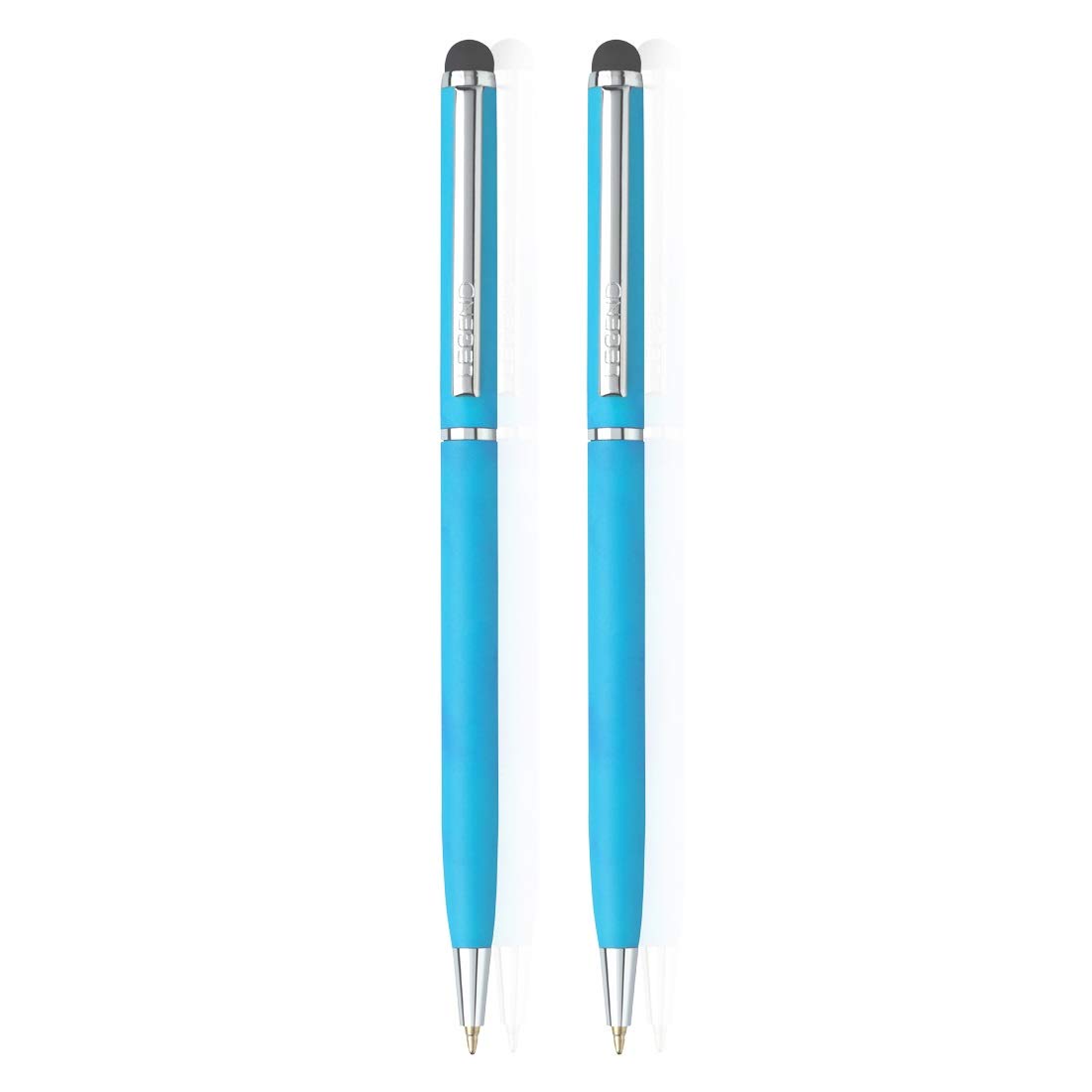 LEGEND I-TAD Ball Pen, Metal, Twist Action, 0.7mm Signature Refill, Smooth Ink Flow, Luxury Office & Business Pen (Sky Blue) 2 Set