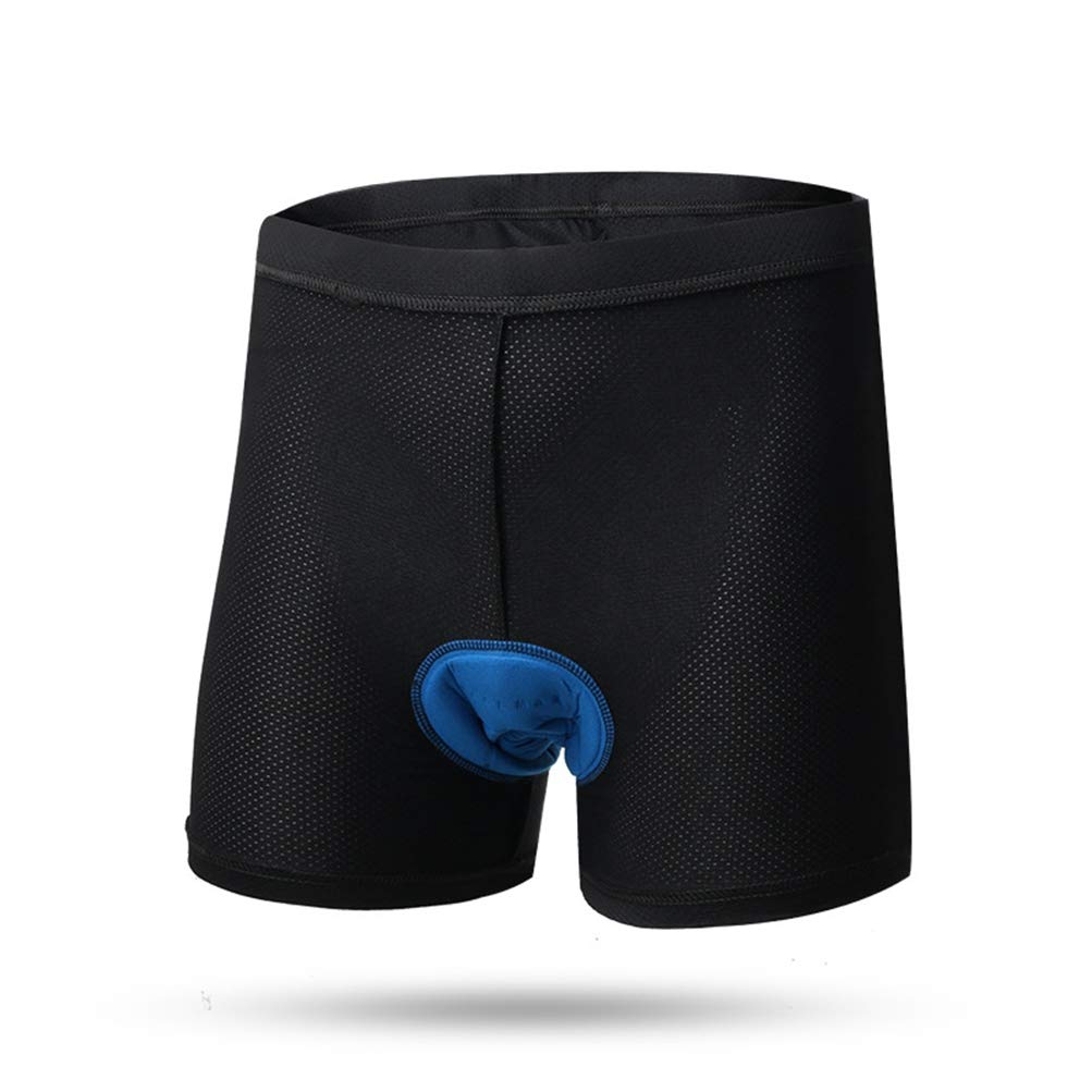 WeimoMonkey Men's Cycling Underwear Bicycle Shorts Bike Underwear Compression Tights Sponge Padded Black L