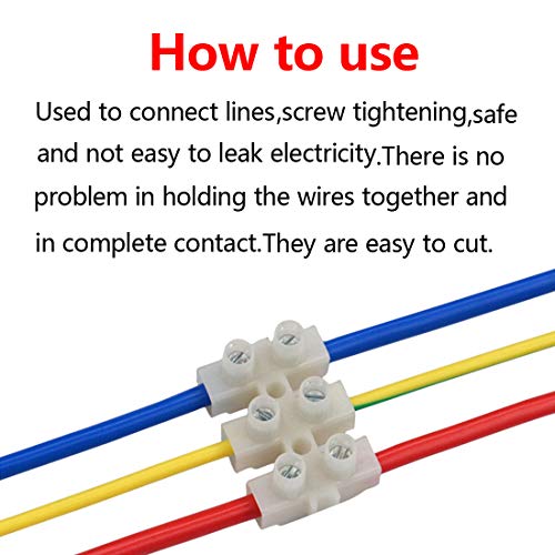 Uxcell Terminal Strip Screw Terminal Barrier Block 3A 12 Position Dual Row Type U Wire Connector 3Pcs #TOP4