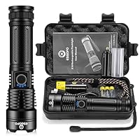Esgofo Flashlights High Lumens 10000 Rechargeable, Super Bright Handheld LED Flash Light, Powerful Emergency Linternas, Waterproof, Long Lasting, for Hiking Camping Gift