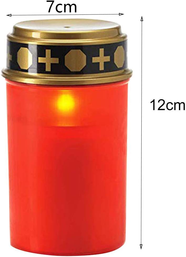Grave Candle for Cemetery with LED Grave Light Various Wind